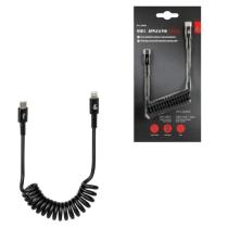 FASEBA LAM38701 - CABLE EN ESPIRAL USB>APPLE 8 PINS 100 CM NEGRO