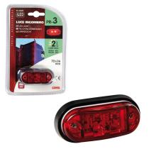 FASEBA LAM98483 - LUZ DE GALIBO TRASERA OVALADA 2 LED 24V ROJO