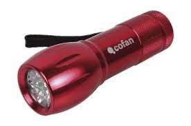 COFAN 04503125 - EXPOSITOR12 UDS LINTERNA 9 LED ALUMINIO COLORES