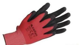 COFAN 11000274-9 - GUANTE IMPREGNADO SANDY COATED ROJO/NEGRO TALLA 9