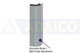 ADAICO 1702002 - PERFIL ALUMINIO BRUTO